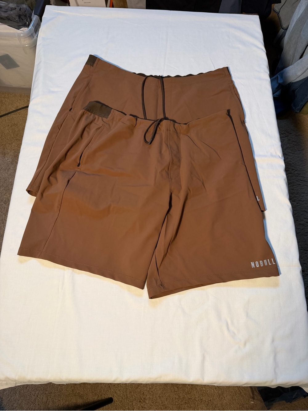 NOBULL Brown Training Shorts with Drawcord - 2 Pairs